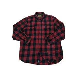 Sears Outdoor Life Flannel Cotton Plaid Button Up Long Sleeve Shirt XXLT Cabin